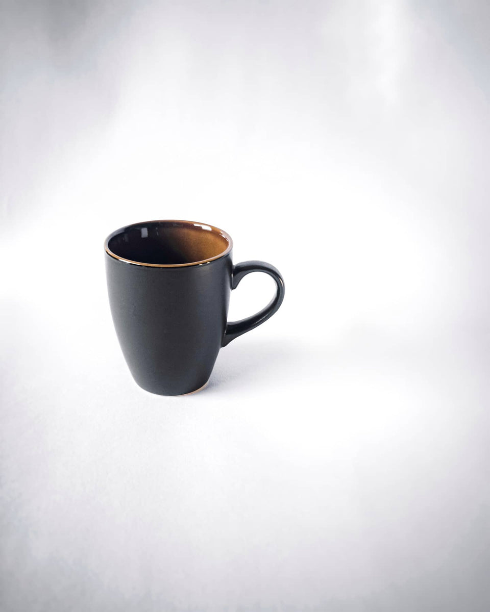 Cups Of Magik Minimalist Glossy Black espresso/Tea Cup(Set of 2)