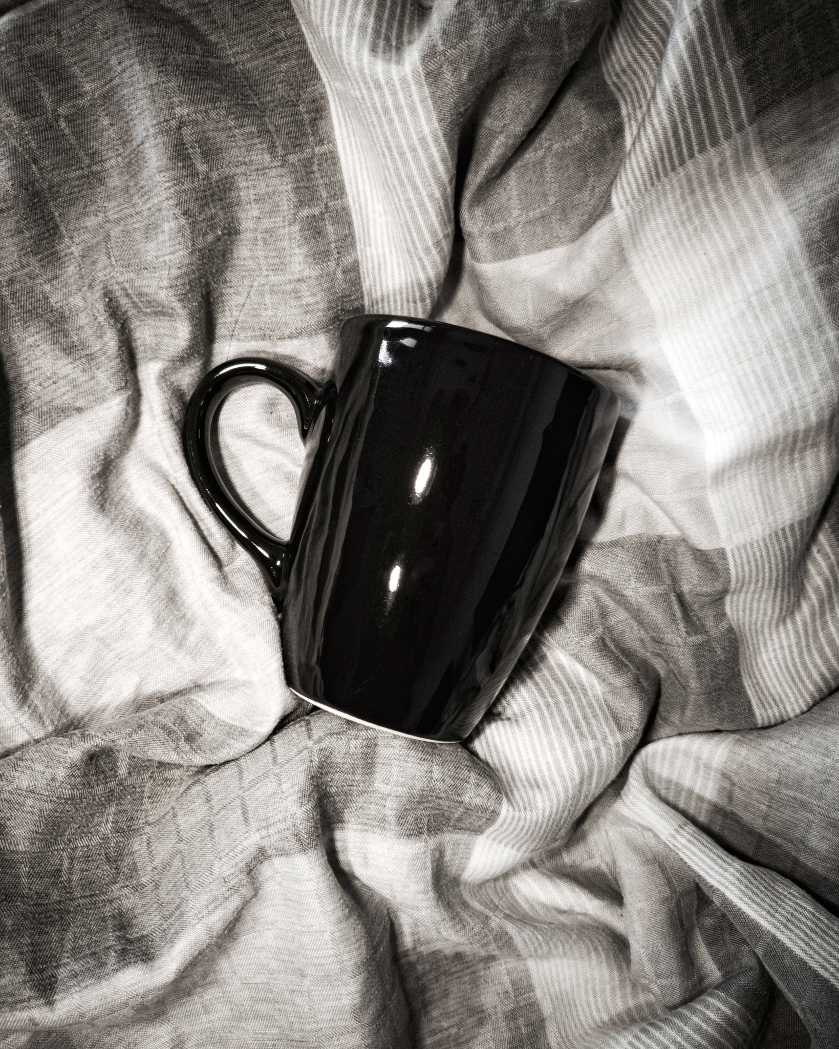 Cups of Magik Minimalist Glossy Black Coffee Mug