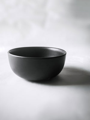 Cups Of Magik Minimal Matte Black Large Bowl.