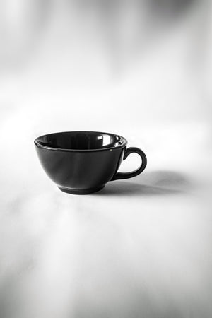 Cups Of Magik Glossy Black latte Cup