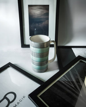 Cups Of Magik Grey and Cyan Xtra LARGE Mug