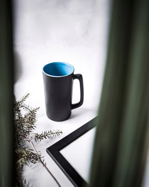 Cups of Magik Xtra LARGE Blue Matte Black Mug