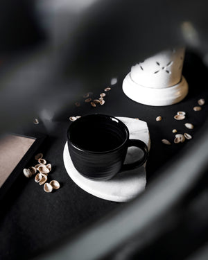 Cups Of Magik Matte Black Large Latte Cup.