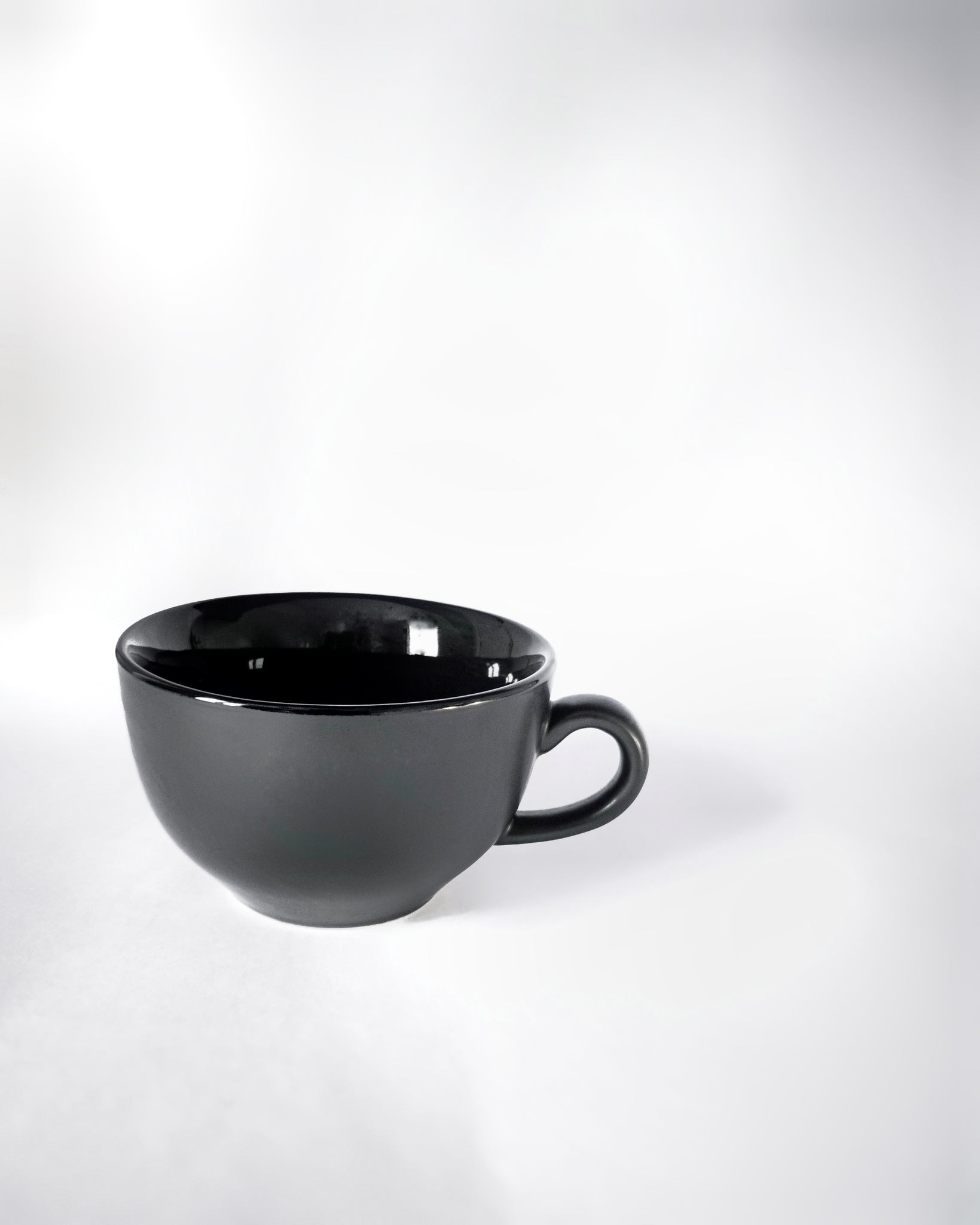 Cups of Magik Minimalist Matte Black Large Latte Cup