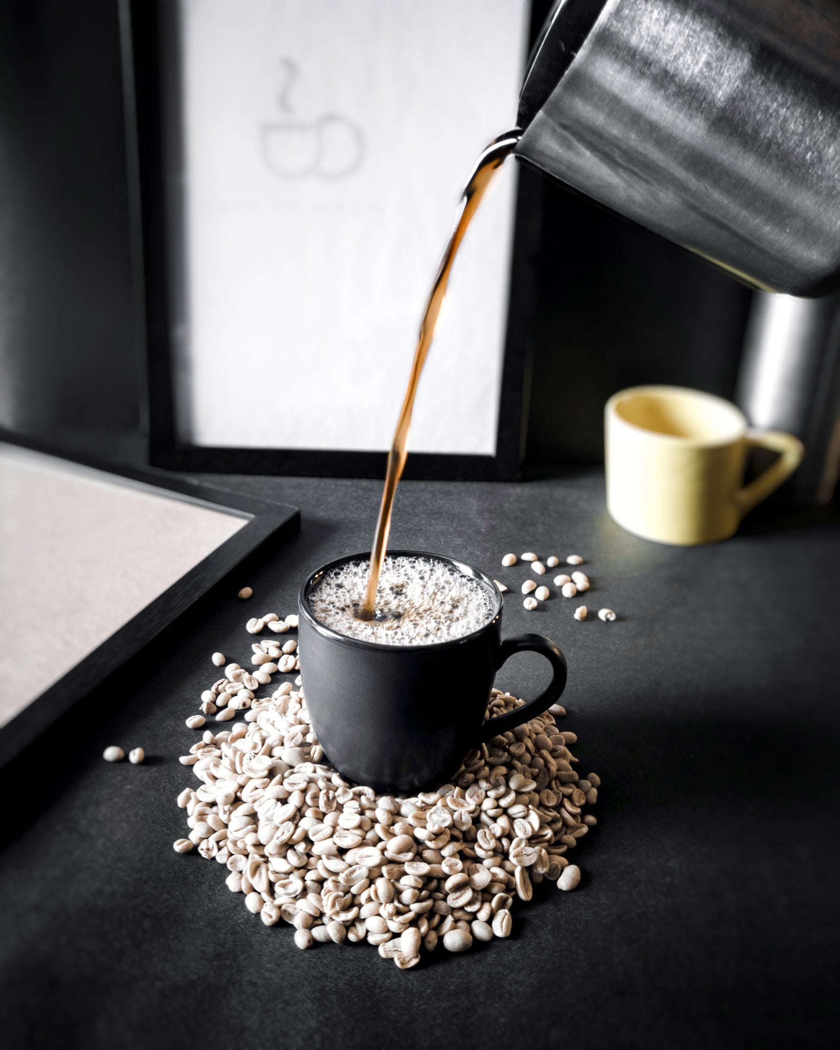 Cups Of Magik Minimalist Matte Black Espresso/tea Cup(Set of 2)