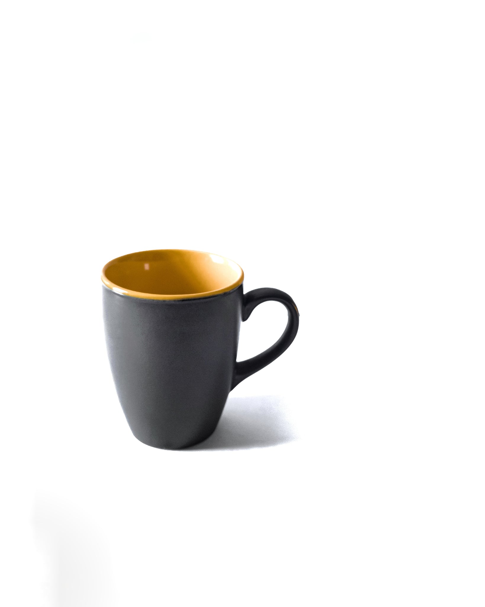 Cups Of Magik Matte black Coffee Mug(Goldenrod Yellow inserts)