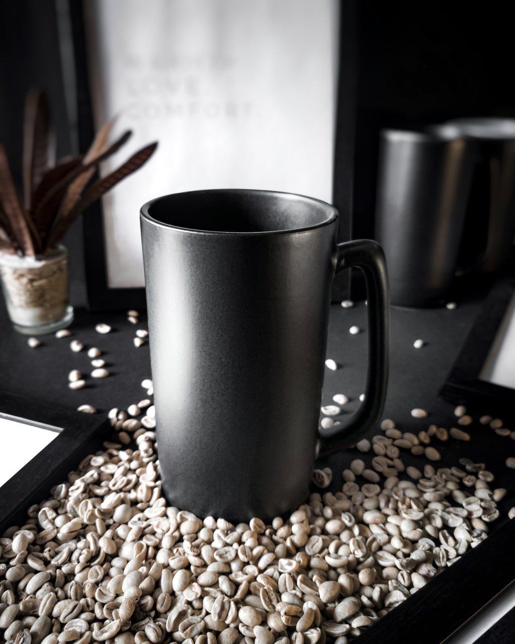 Cups Of Magik Xtra Large Minimal Matte Black Mug