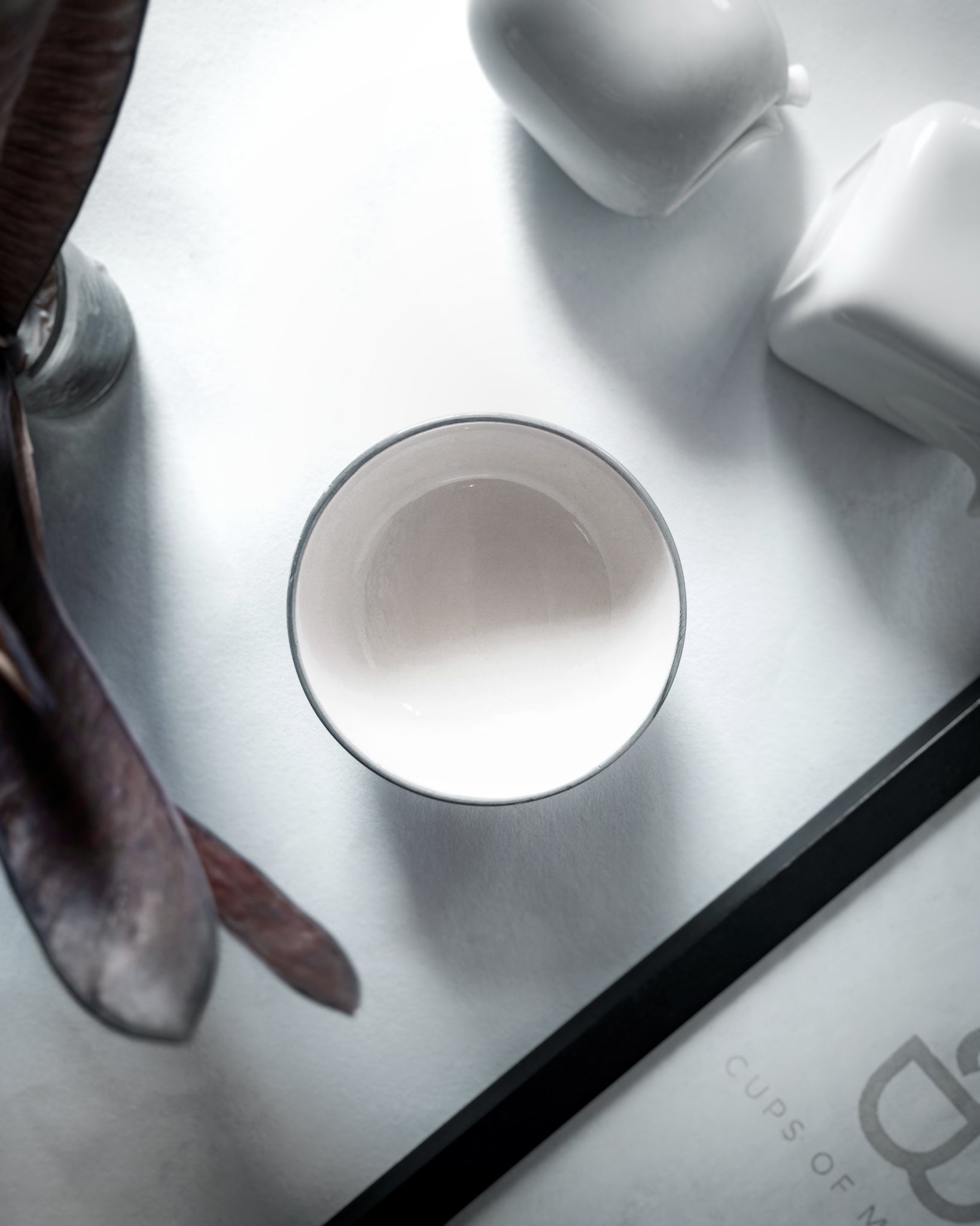 Cups of Magik Grey and Cyan striped Bowl