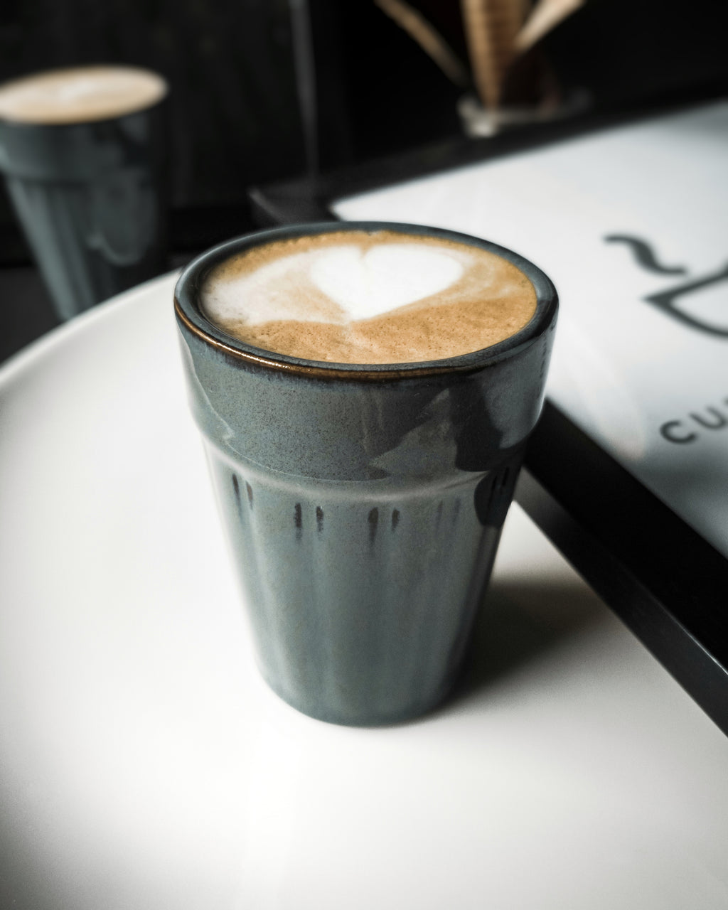 Cups Of Magik Abstract Grey espresso/ Tea Glasses(Set of 2)